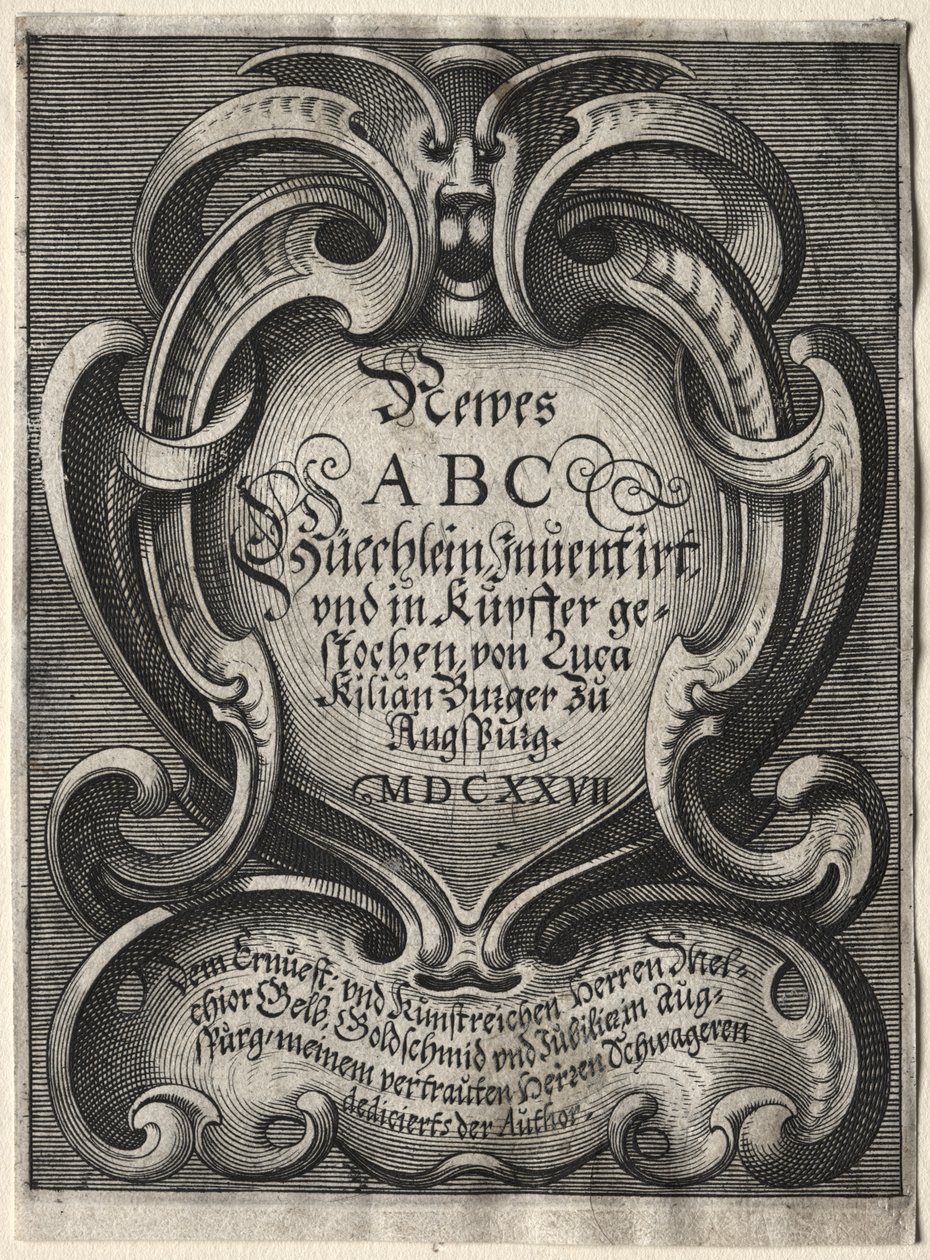 Uusi ABC-vihkonen, 1627. tekijältä Lucas Kilian