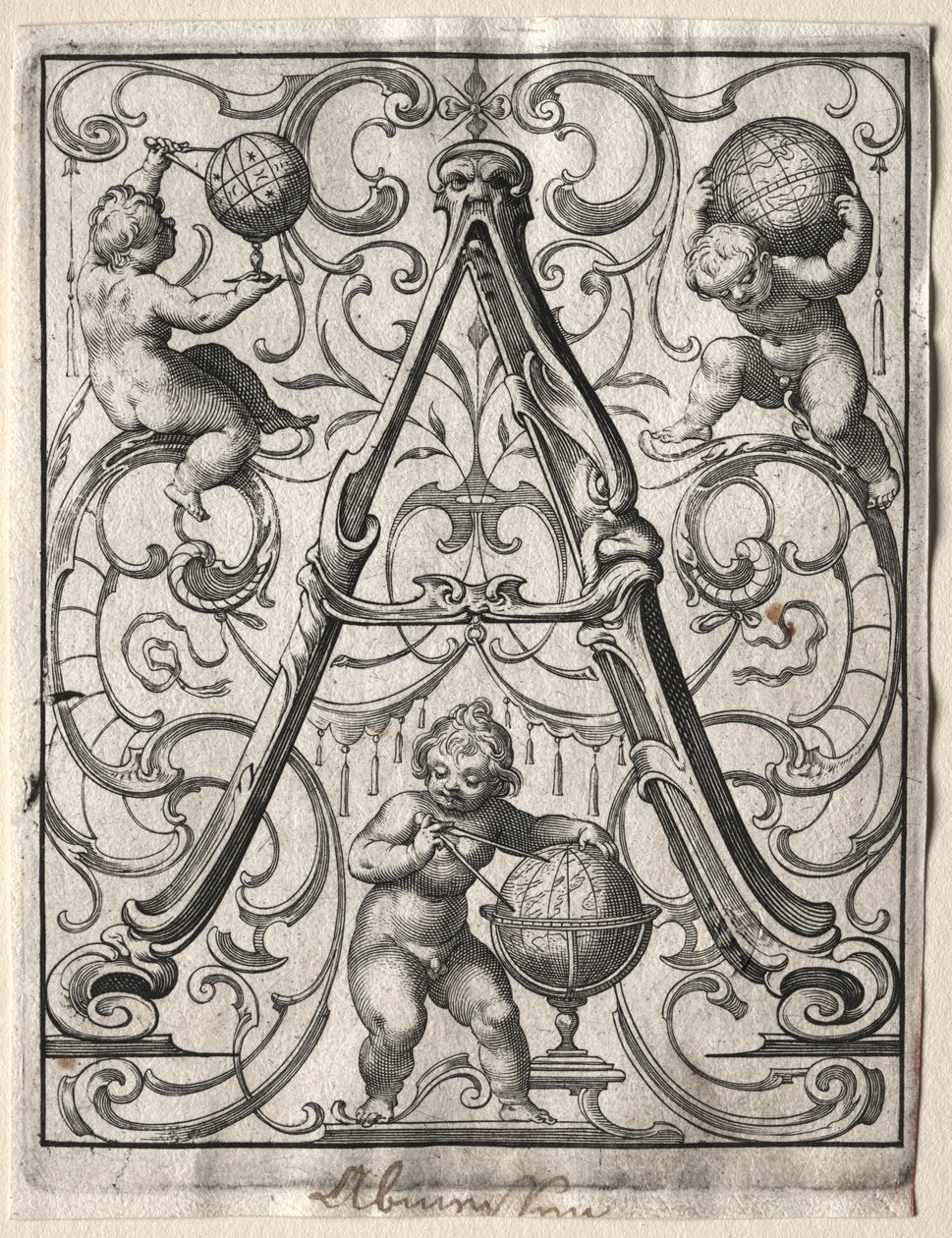 Uusi ABC-vihkonen: A, 1627. tekijältä Lucas Kilian