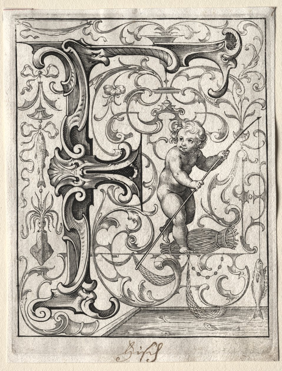 Uusi ABC-vihkonen: F, 1627. tekijältä Lucas Kilian