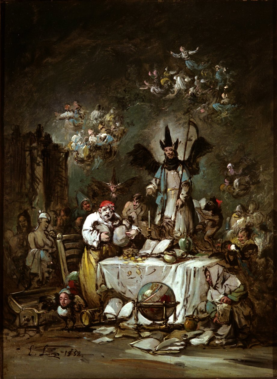 Alegorinen kapriisi. Avarice tekijältä Eugenio Lucas Velázquez