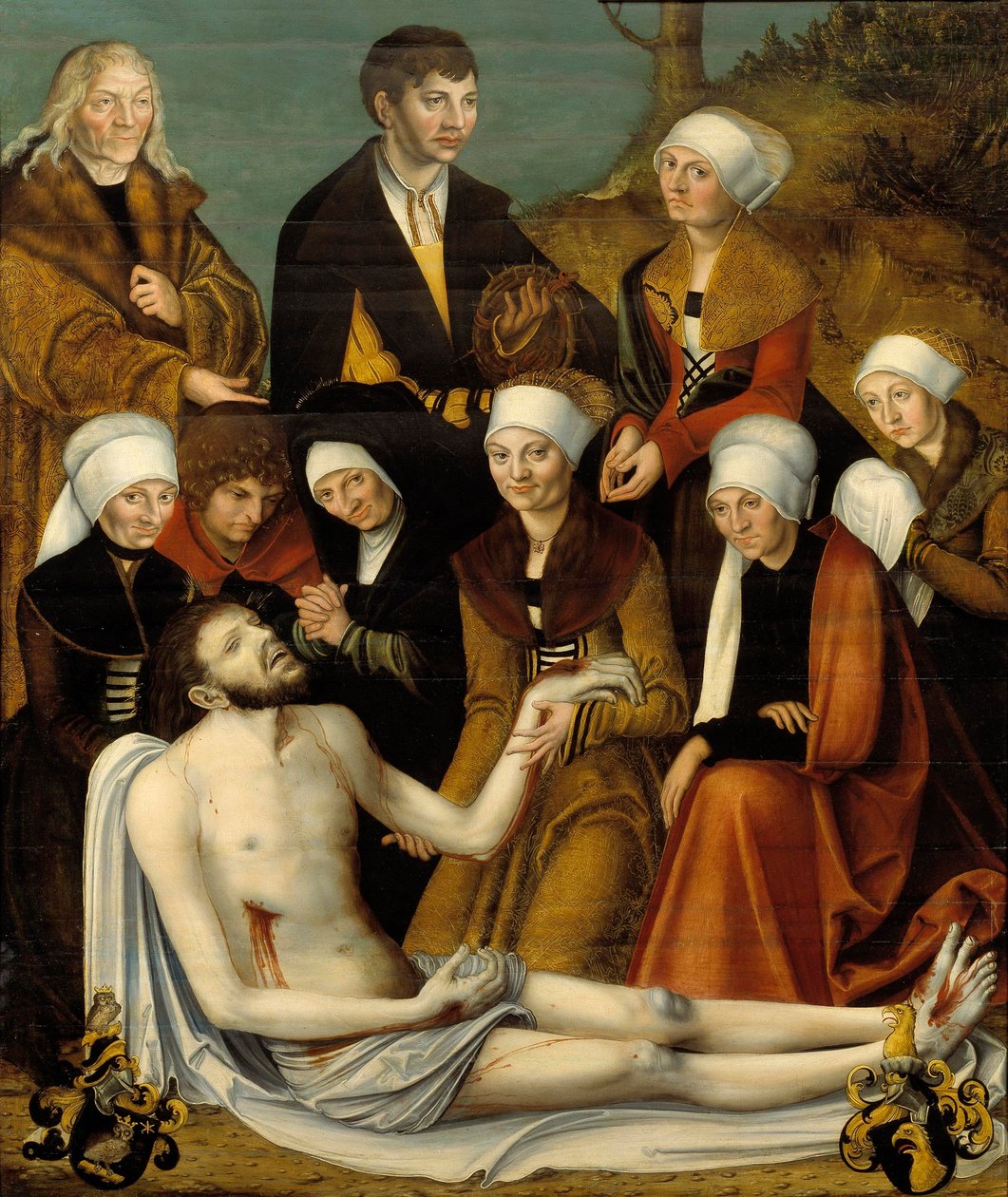 The Lamentation, n. 1520-1550 tekijältä Lucas studio of Cranach