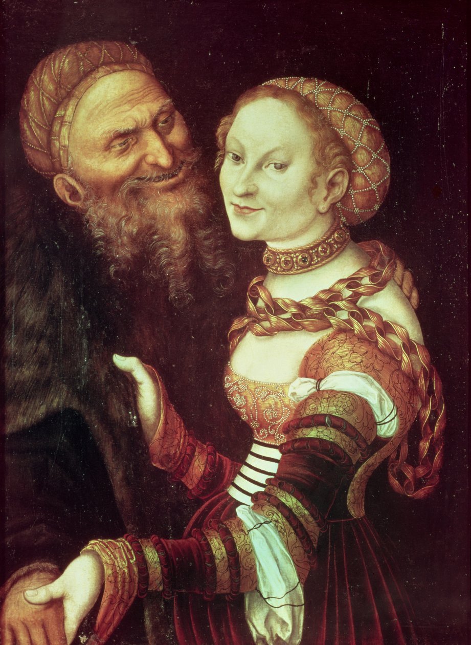 Rakkaussairas vanha mies tekijältä Lucas the Elder Cranach