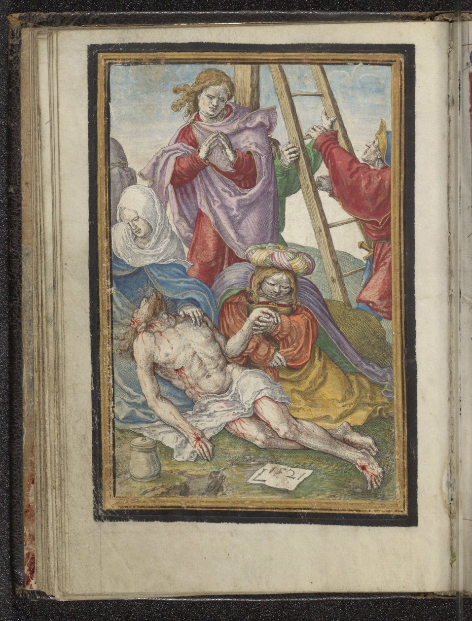 Ristiin ottaminen Passion of Christ (sarjan nimi) tekijältä Lucas van Leyden