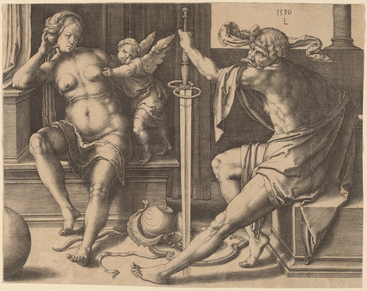 Mars, Venus ja Cupid tekijältä Lucas van Leyden
