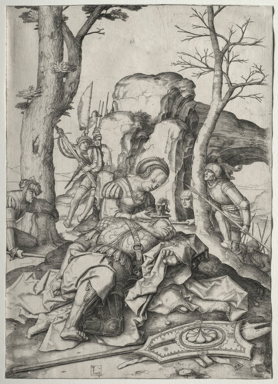 Simson ja Delilah, n. 1507. tekijältä Lucas van Leyden