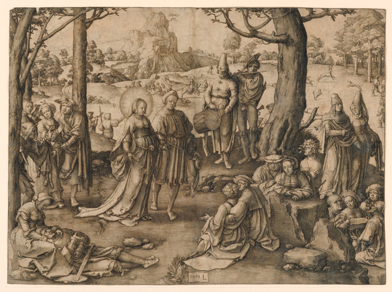 Pyhän Maria Magdaleenan tanssi tekijältä Lucas van Leyden