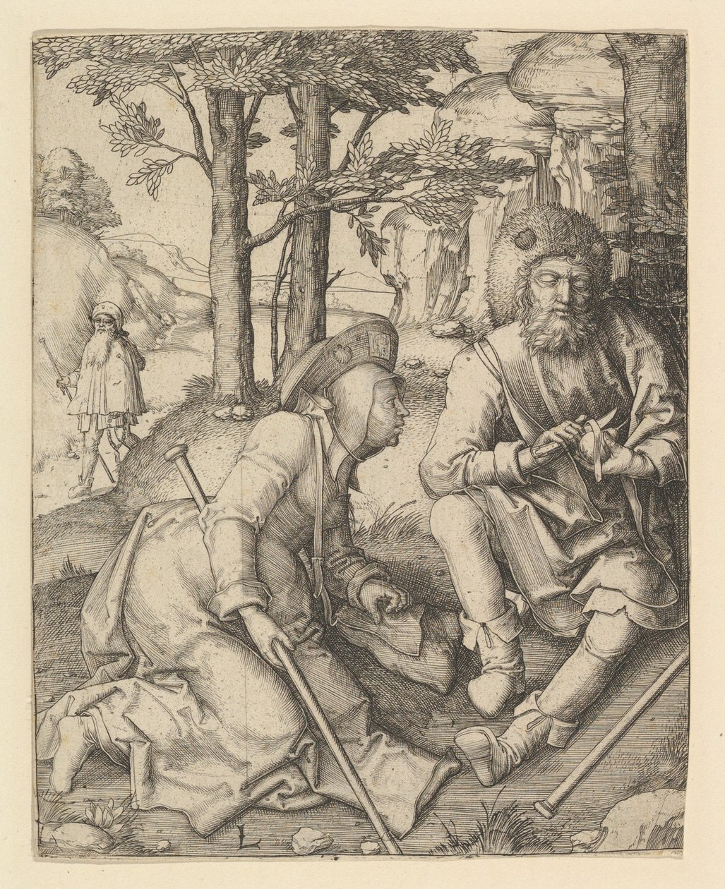 Pyhiinvaeltajat, n. 1508. tekijältä Lucas van Leyden