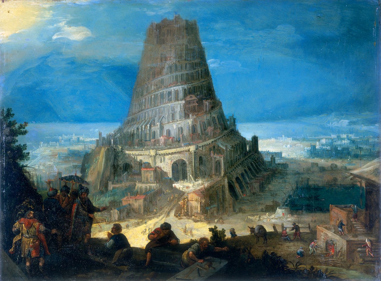 Baabelin torni, 1595 tekijältä Lucas van Valckenborch