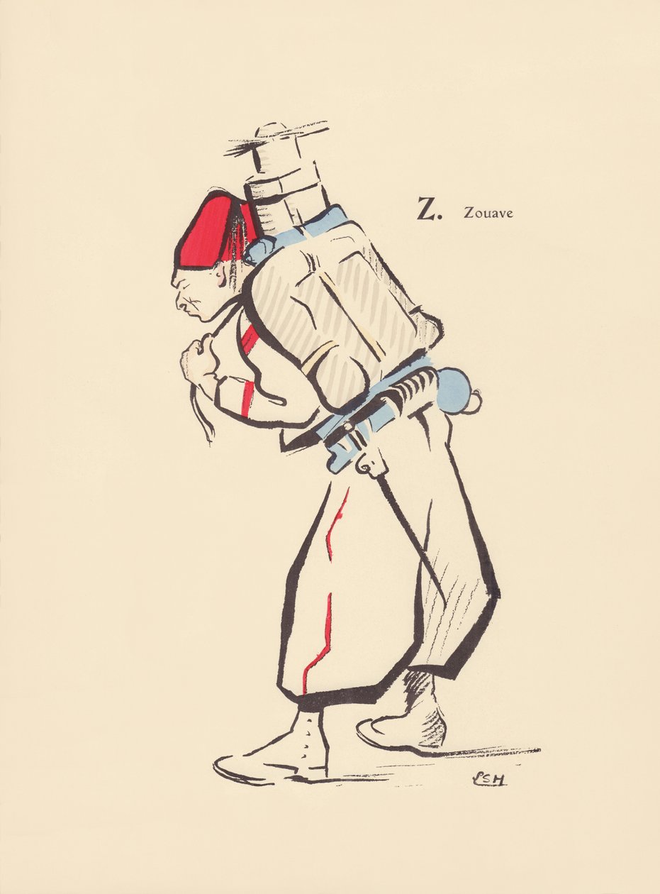 Zouave tekijältä Lucien L. (active 1904) Henreaux