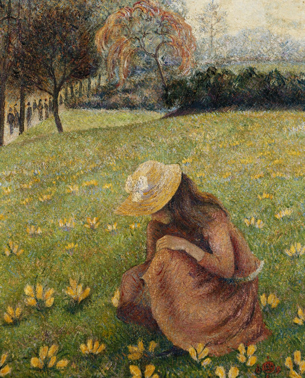 Krokukset; Les Crocus tekijältä Lucien Pissarro