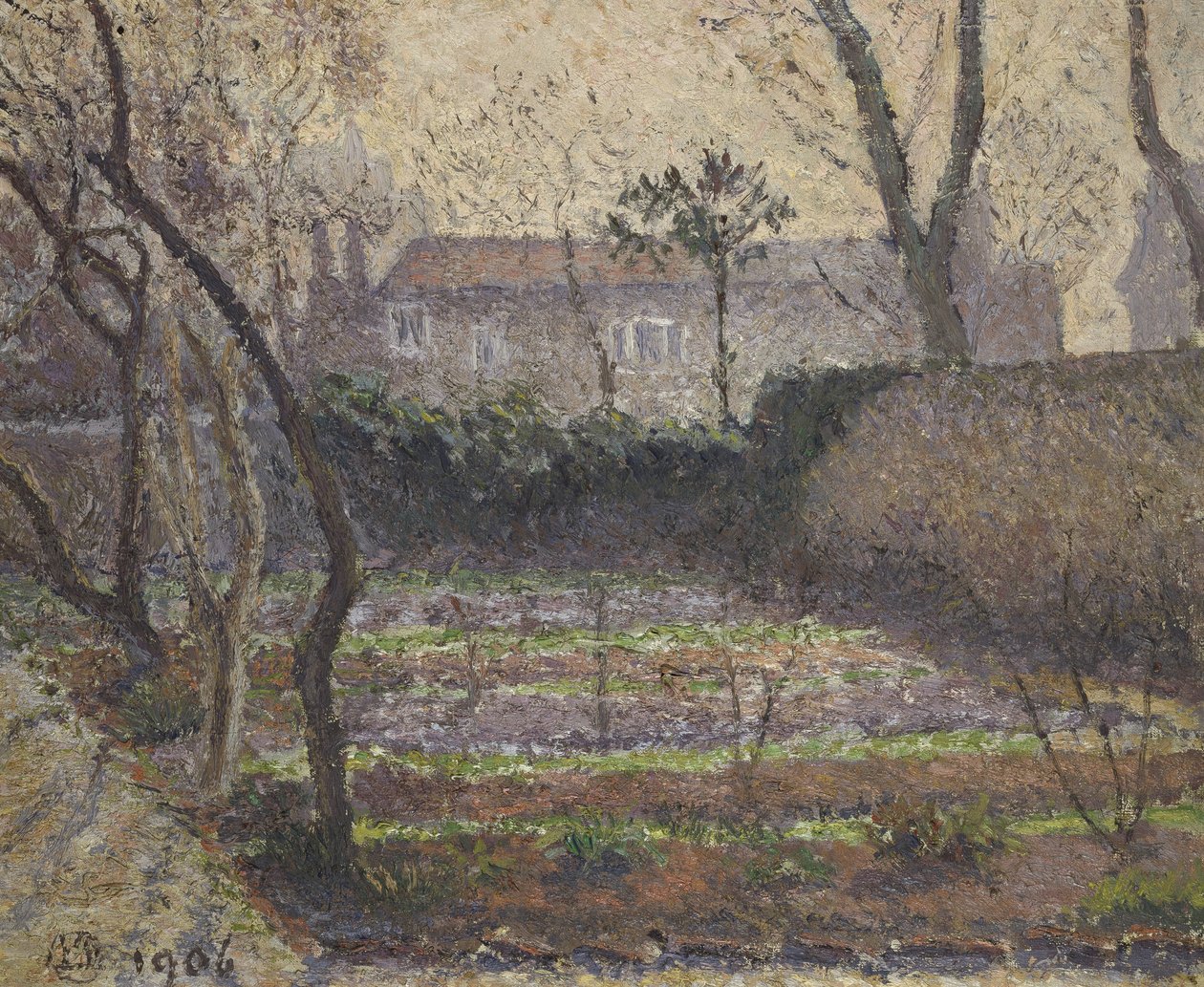 Hoar Frost, Chiswick, 1906 tekijältä Lucien Pissarro