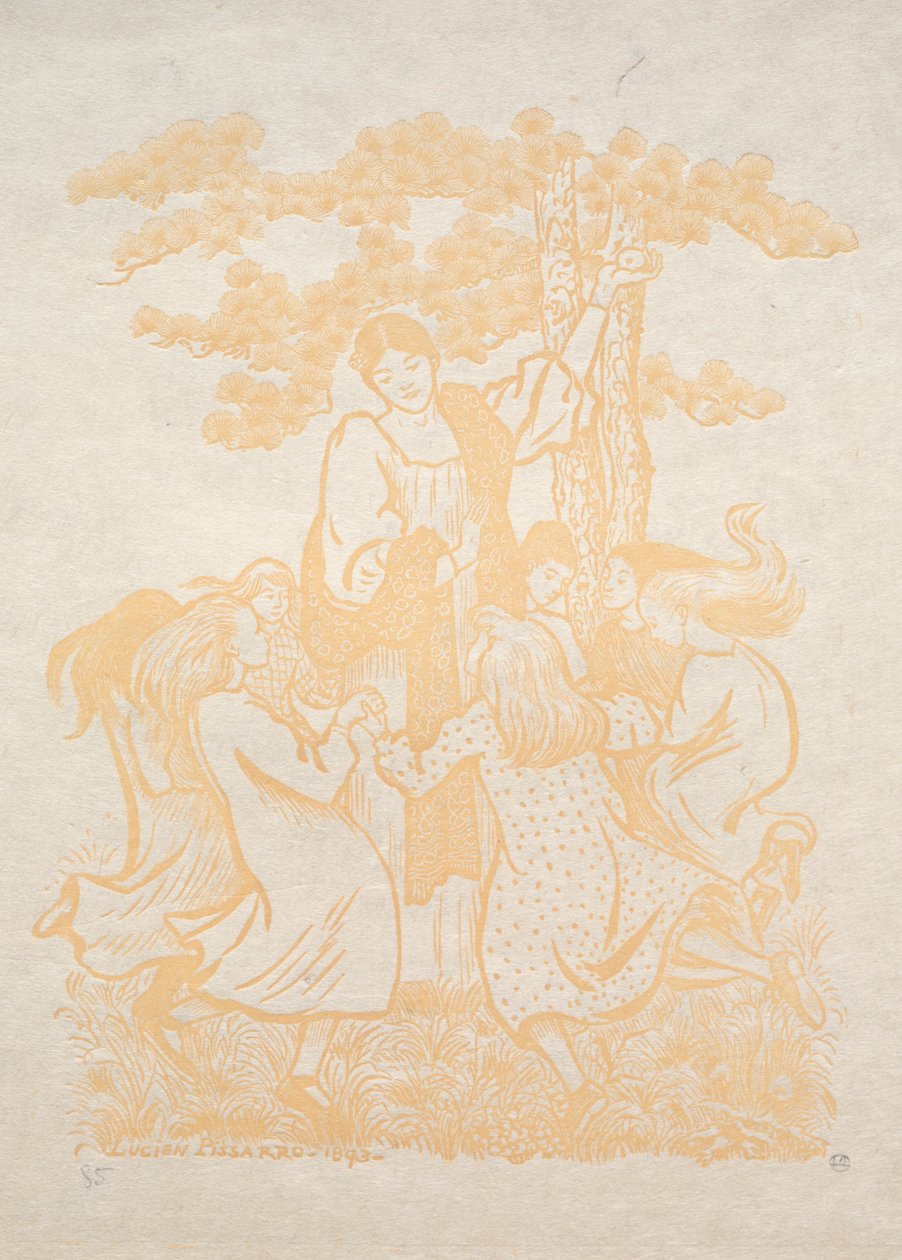 Kuva 25: La Ronde, 1893. tekijältä Lucien Pissarro