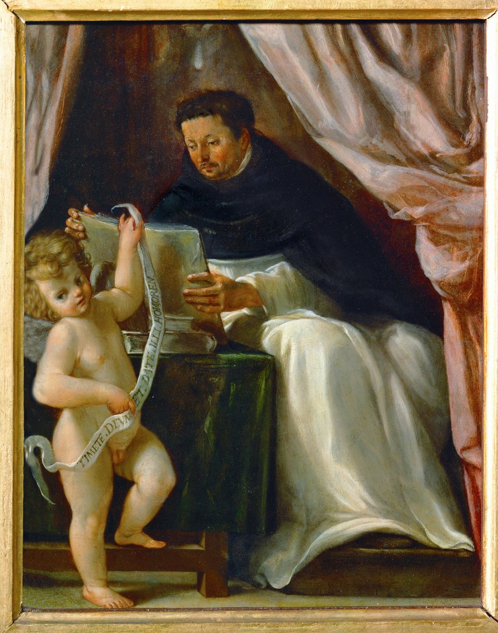 Dominikaaninen Pyhä Vincent Ferrer ja enkeli ... tekijältä Lucio massari
