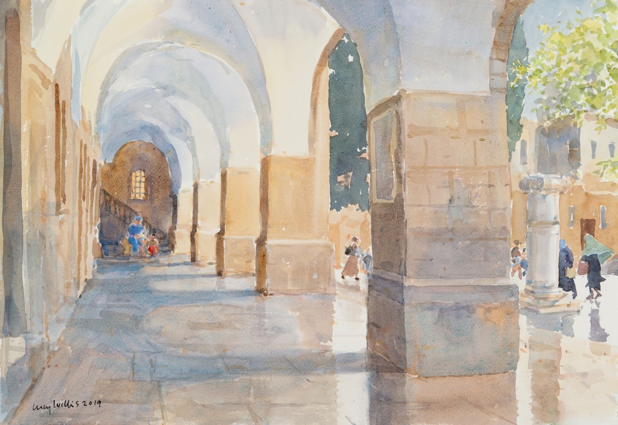 Rothschild House, Jerusalem, 2019 (w/c paperilla) tekijältä Lucy Willis