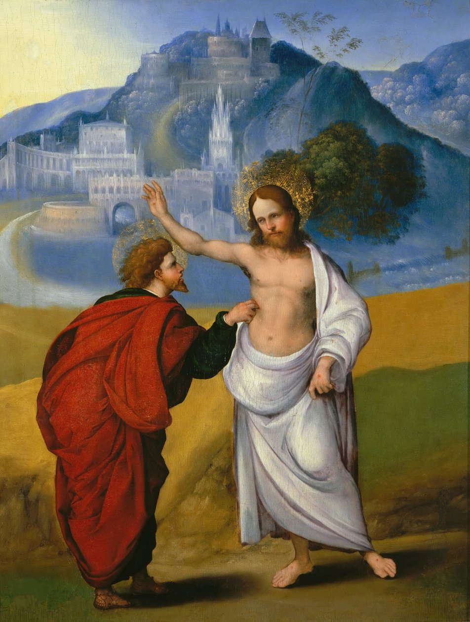 Pyhän Tuoman uskottomuus, noin 1521. tekijältä Ludovico Mazzolino