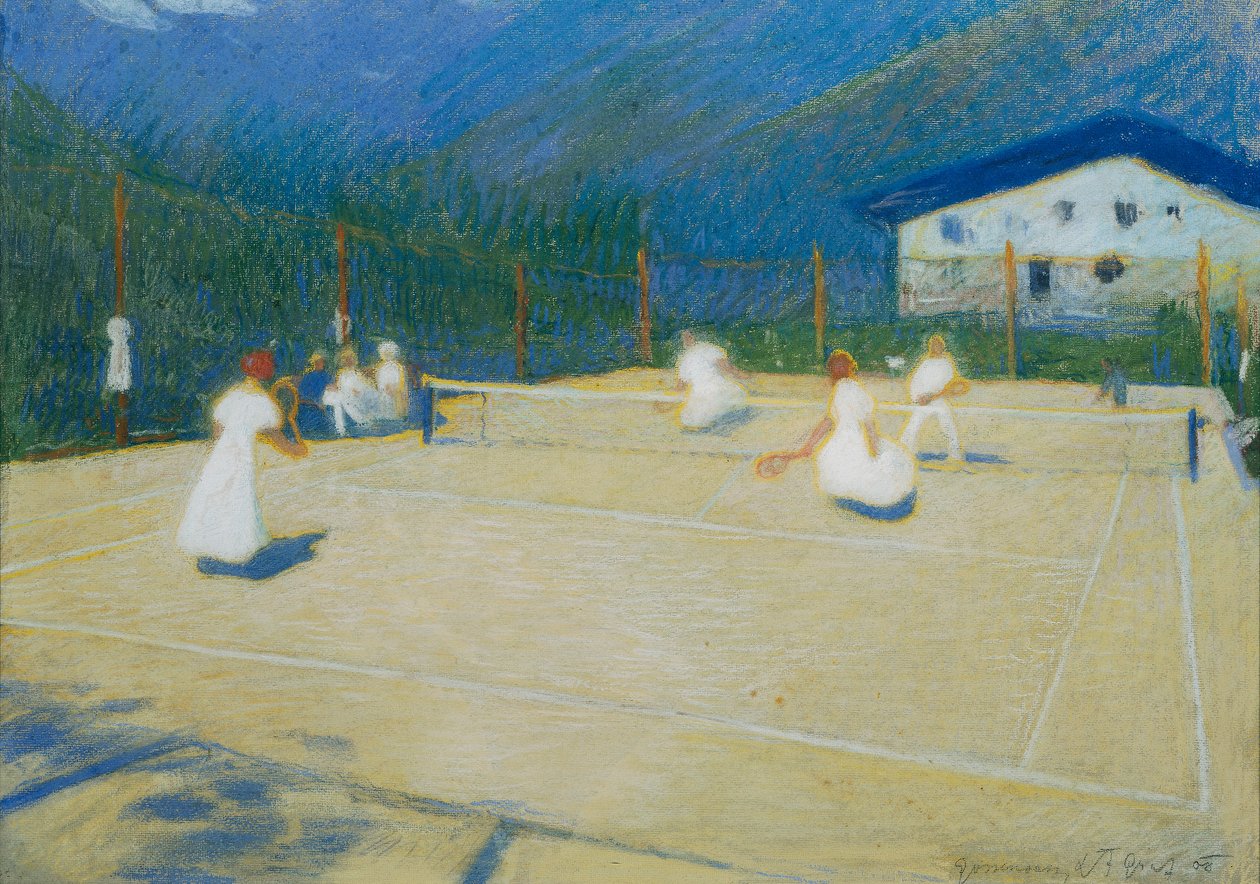 Tenniskenttä Gossensassissa tekijältä Ludwig Ferdinand Graf