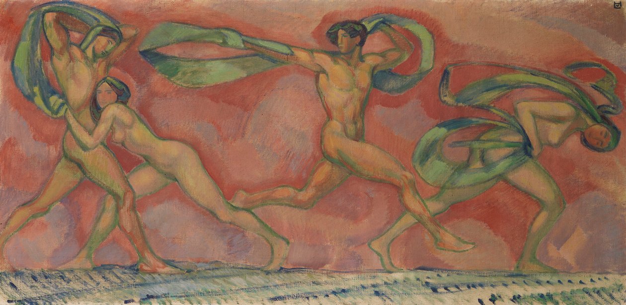 Tanssifriisi, 1912. tekijältä Ludwig von Hofmann