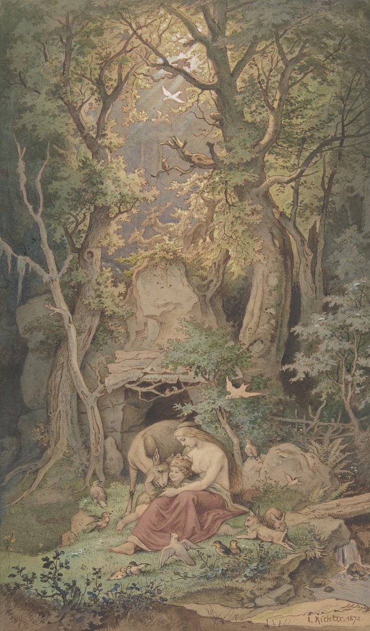Genoveva, 1820-84. tekijältä Ludwig Richter