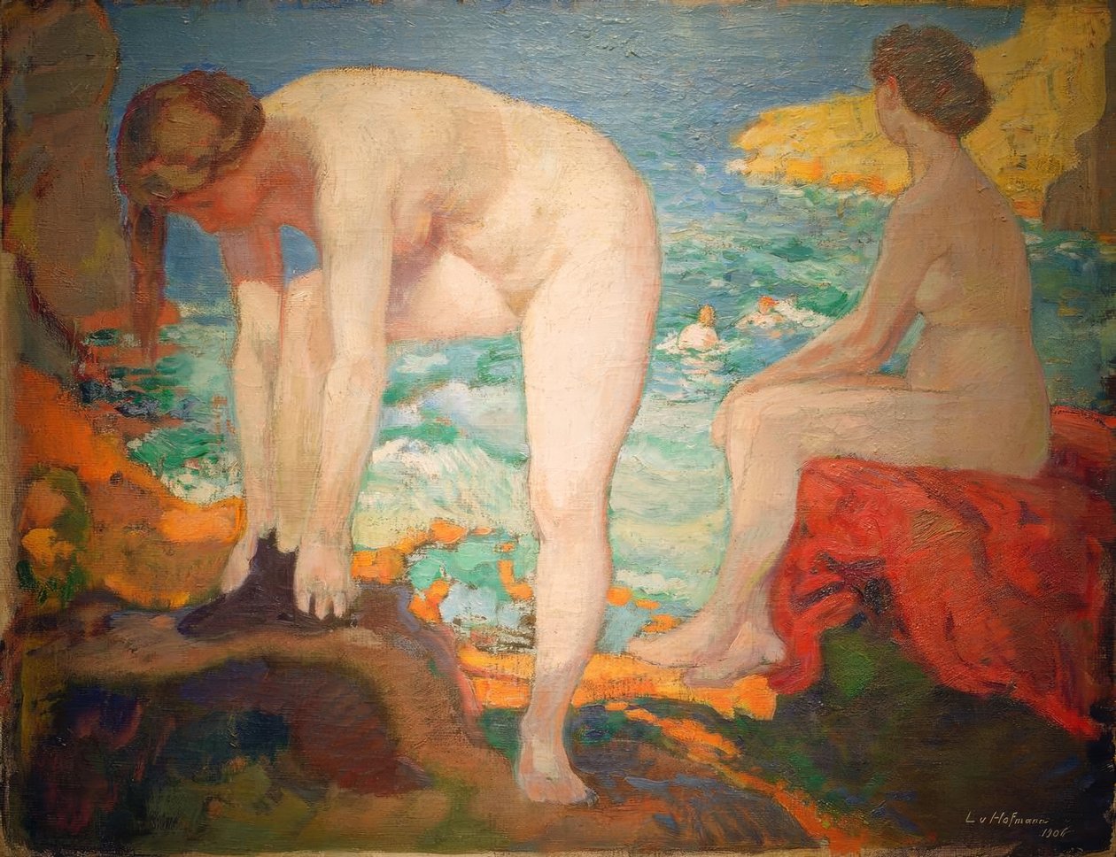 L. v. Hofmann, Badende am Meer. tekijältä Ludwig von Hofmann