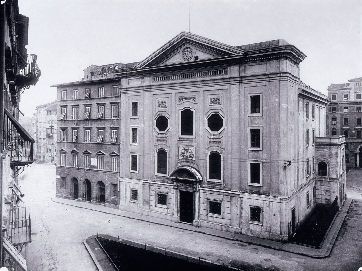 Livornon vanhan synagogan julkisivu, n. 1910 tekijältä Luigi Betti