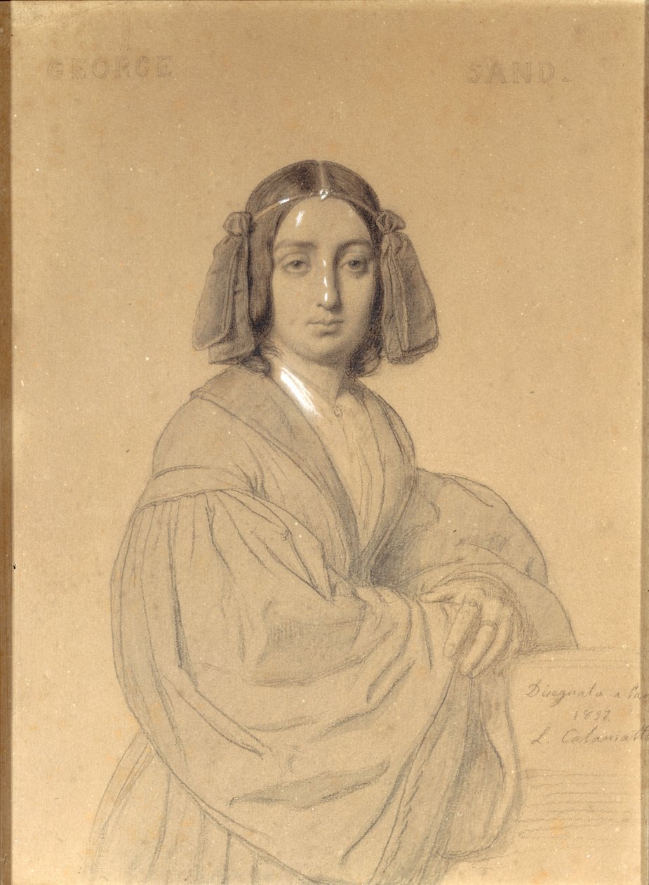 George Sandin muotokuva, 1837. tekijältä Luigi Calamatta
