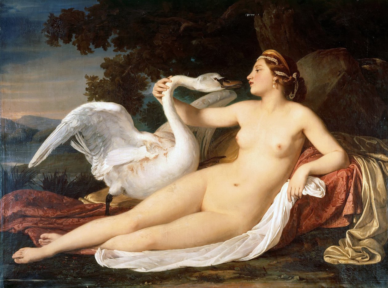 Leda ja joutsen, 1840-1850. tekijältä Luigi Mussini
