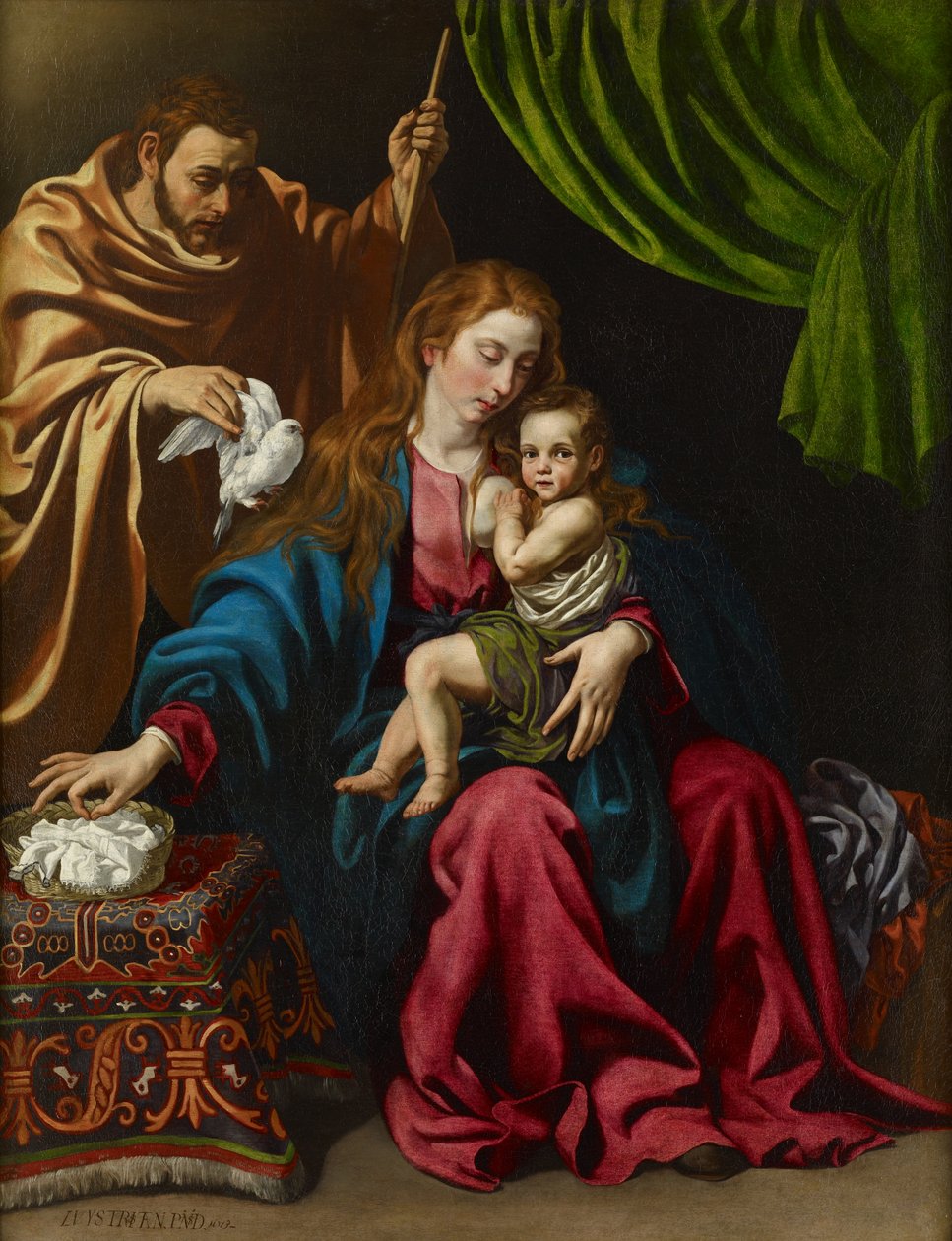 Pyhä perhe, 1613 tekijältä Luis Tristan de Escamilla