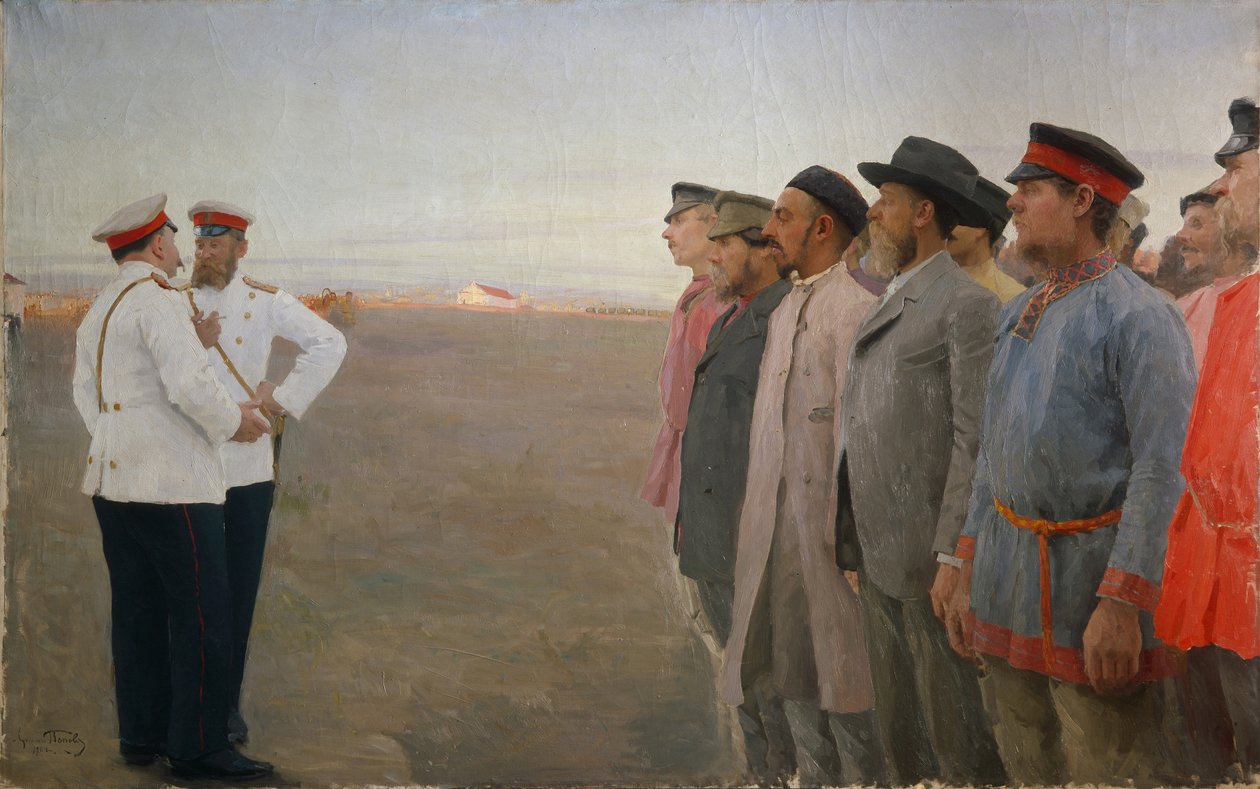 Rekrytointi, 1904 tekijältä Lukjan Vasilievich Popov