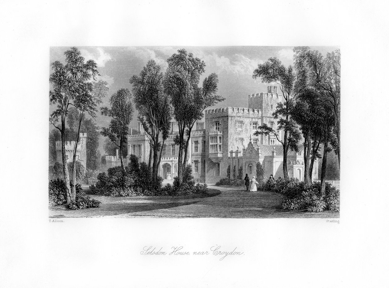 Selsdon-talo lähellä Croydonia, 1800-luku. tekijältä M. J. Starling