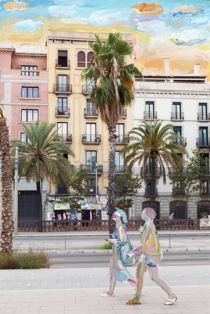 Barcelona (akryylimaali arkistopigmenttiprintillä) tekijältä Madeleine Gross