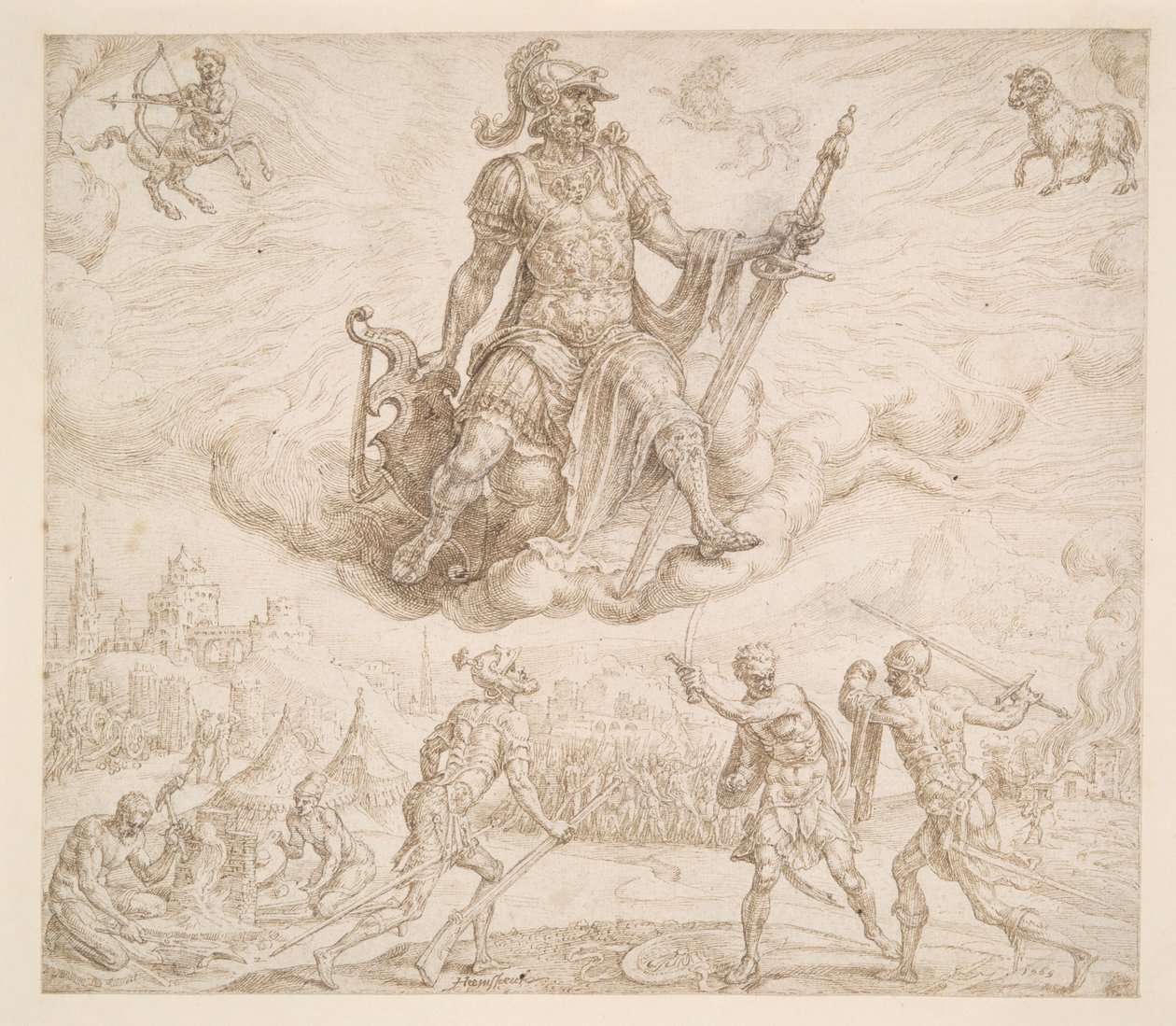 Mars, koleerinen temperamentti tekijältä Maerten van Heemskerck