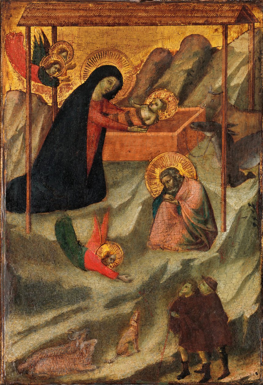 Syntymä, n. 1320-40. tekijältä Maestro Daddesco