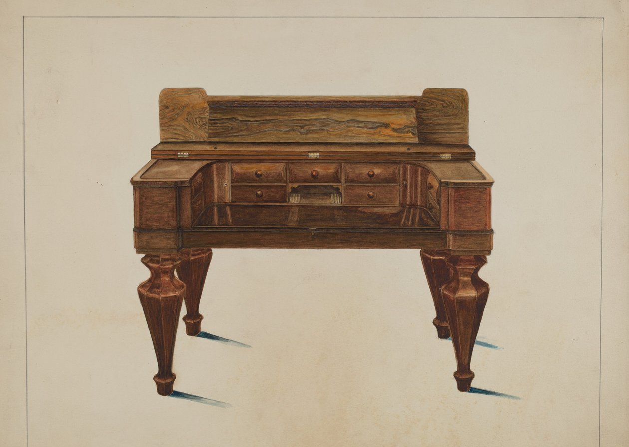 Melodeon Converted in Desk, n. 1937. tekijältä Magnus S. Fossum