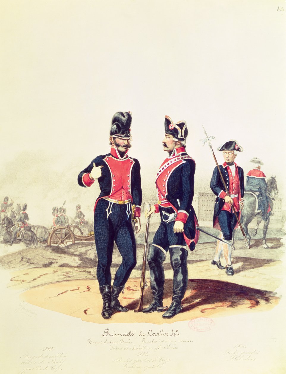 Reinado de Carlos IV, 1795 (kynä ja wc paperilla) tekijältä Manuel Jimenez Gonzalez