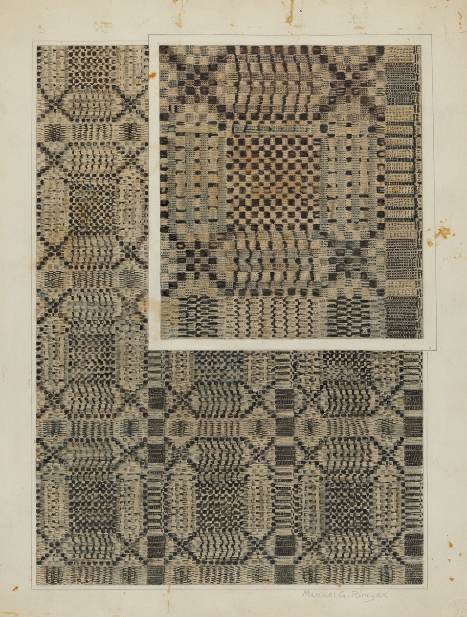 aKudottu peitto, n. 1938. tekijältä Manuel G. Runyan