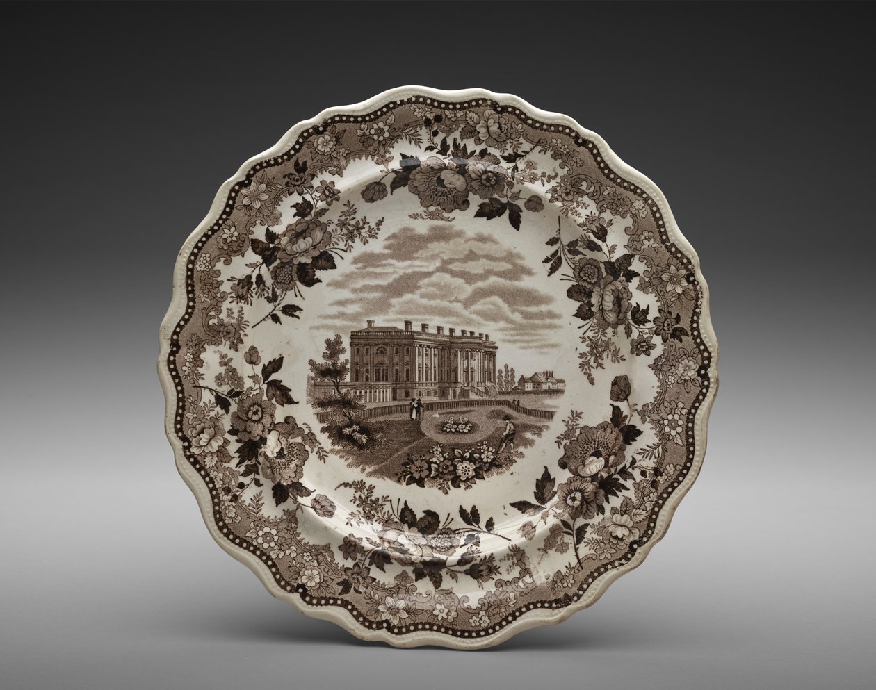 Lauta, 1831-c.1843 (lyijylasitettu keramiikka siirtopainatuksella) tekijältä Manufacturer Job and John Jackson
