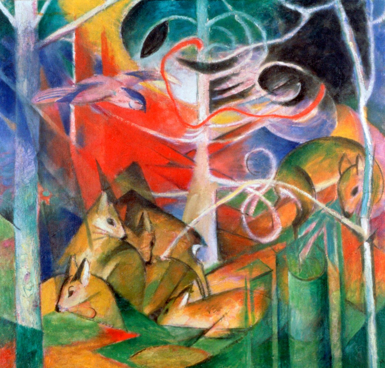 "Deer in the Forest I", 1911 tekijältä Franz Marc