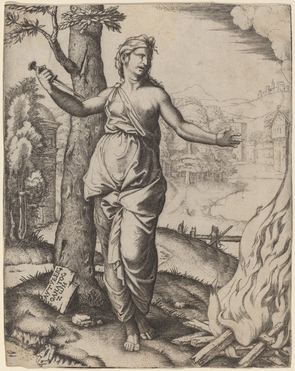 Dido tekijältä Marcantonio Raimondi after Raphael