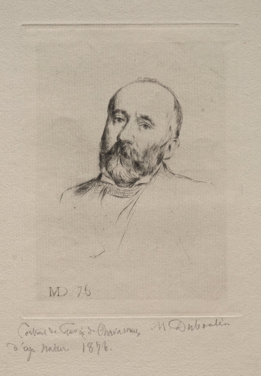 Puvis de Chavannes, 1876. tekijältä Marcellin Gilbert Desboutin