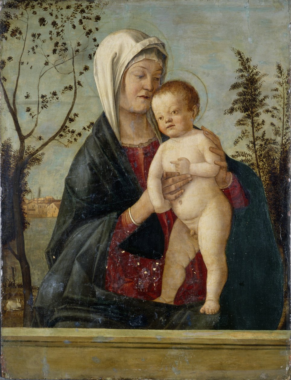 Madonna ja lapsi, n. 1510 (tempera poppelipuulla) tekijältä Marco Basaiti