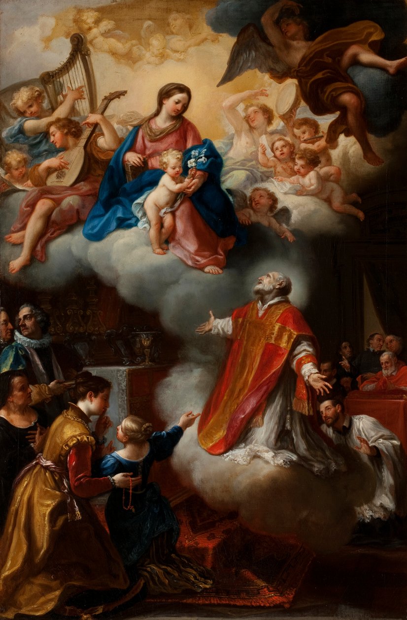 Pyhän Filippus Nerin näky, 1721 tekijältä Marco Benefial