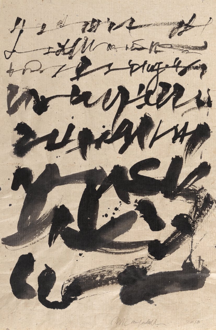 Wabi Sabi, 2018 (muste paperille) tekijältä Marco Campedelli