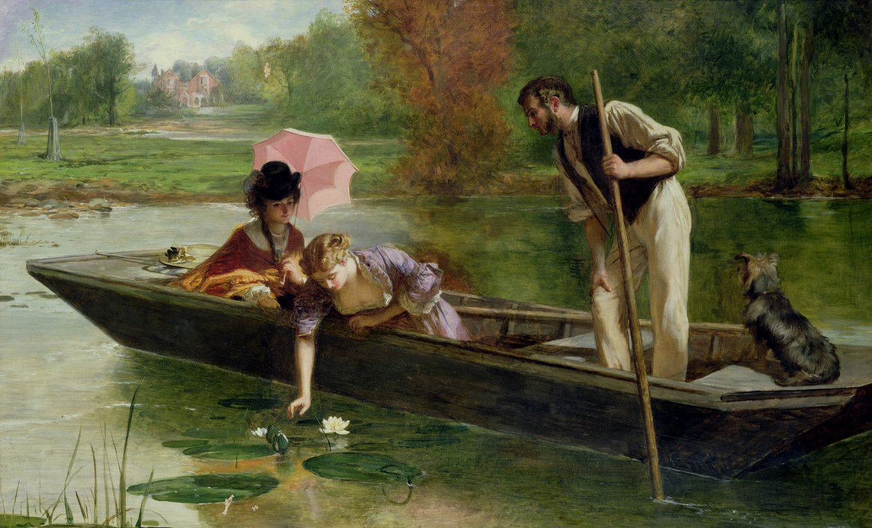 Isang Kaaya-ayang Lugar sa Thames, 1863finn tekijältä Marcus Stone