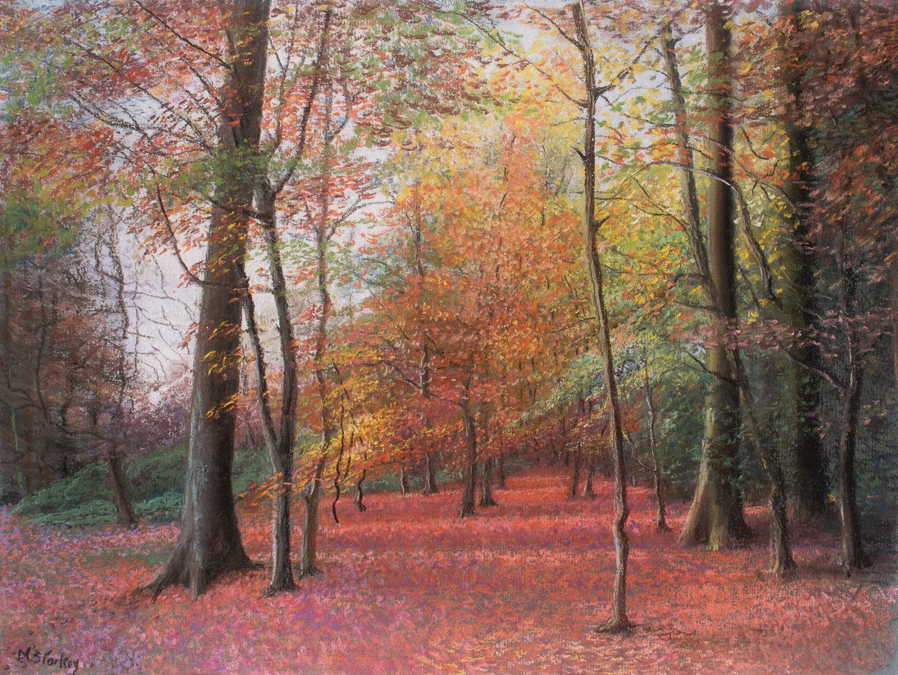 Syksy metsässä, 1999 (pastelli) tekijältä Margo Starkey