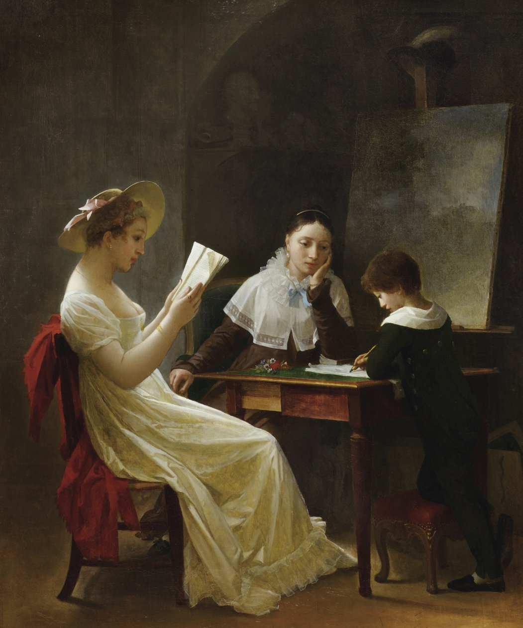 Nuori piirtäjä, noin 1820 tekijältä Marguerite Gerard