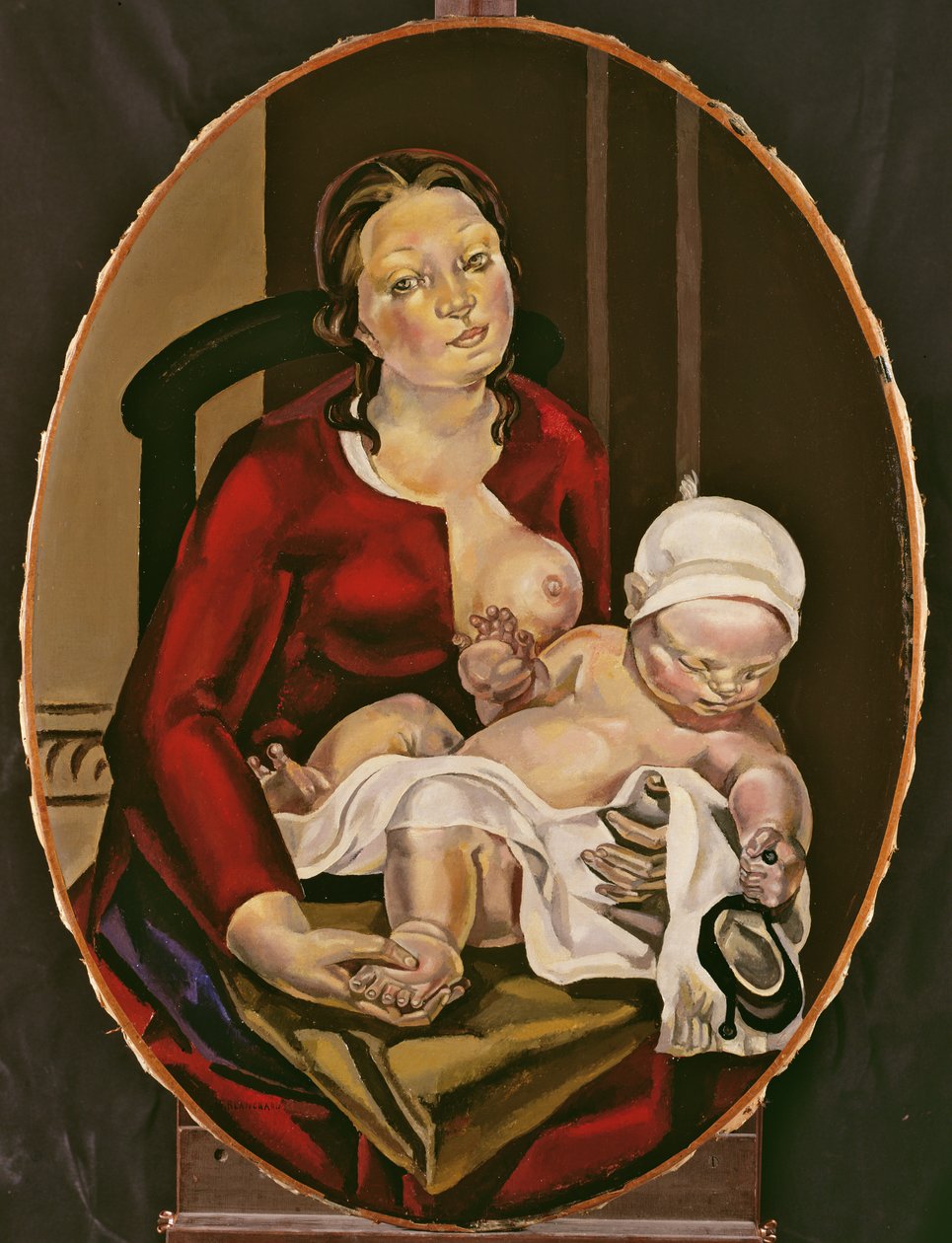 Äiti ja lapsi, noin 1922 tekijältä Maria Blanchard