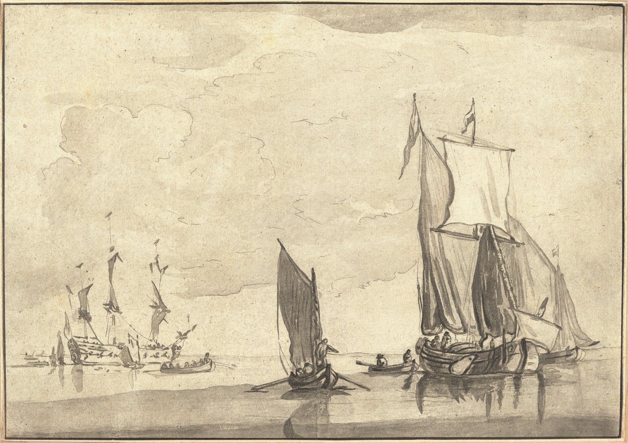 Merimaisema tekijältä Maria Catharina Prestel after Willem van de Velde the Younger