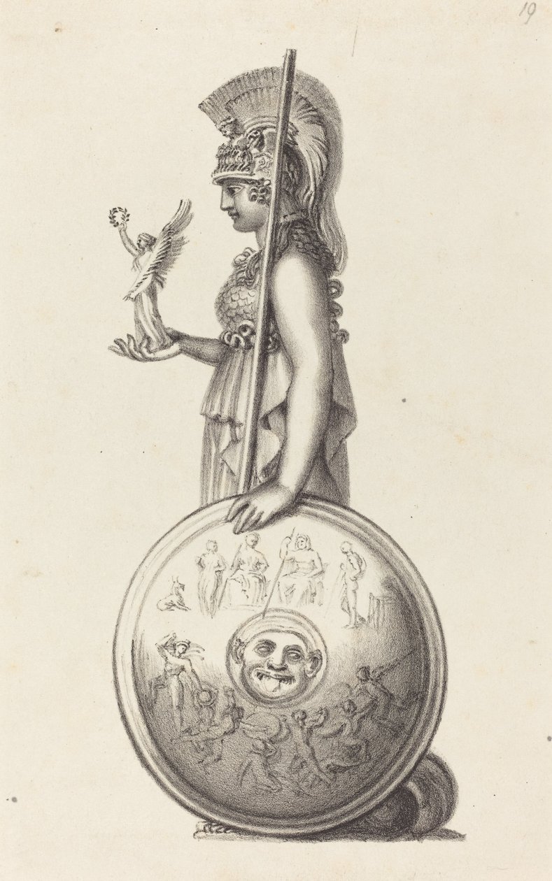 Minerva, kirjoittanut Phidas tekijältä Maria Denman after John Flaxman