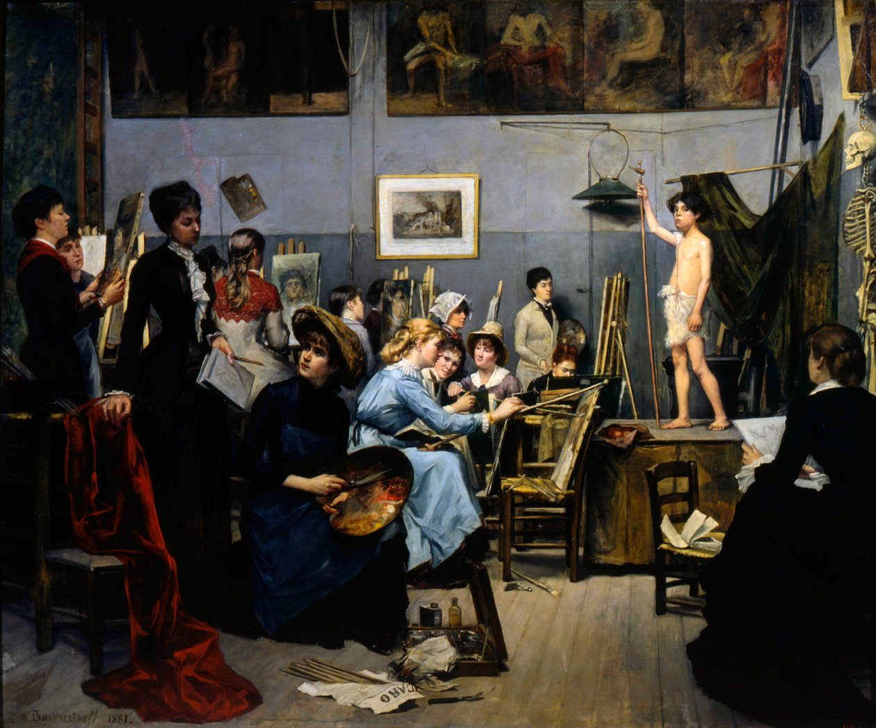 Julian Academyn studio, 1881. tekijältä Maria Konstantinowka Bashkirtseff