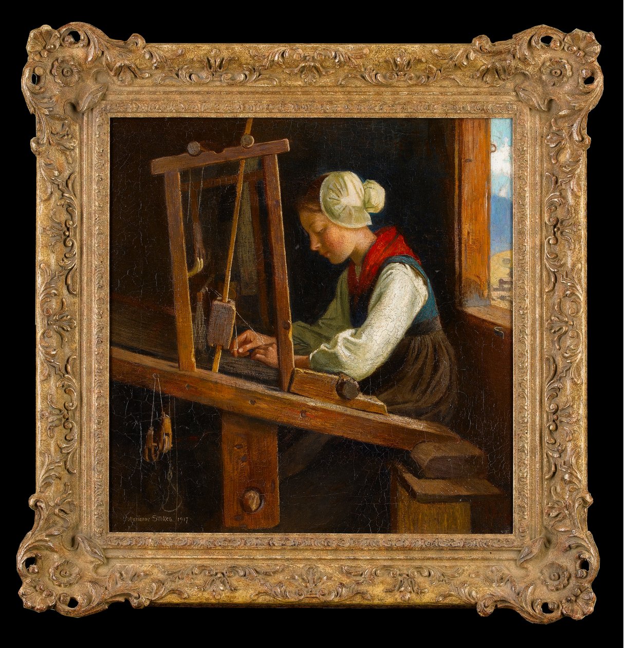 Weaver: Mökkilooma Itävallan Alpeilla, 1917 tekijältä Marianne Stokes